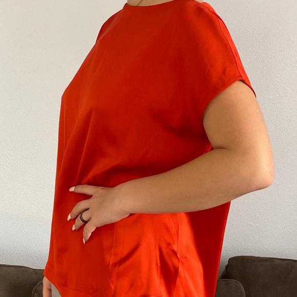 Vince sexy orange silk top. - Picture 8 of 10